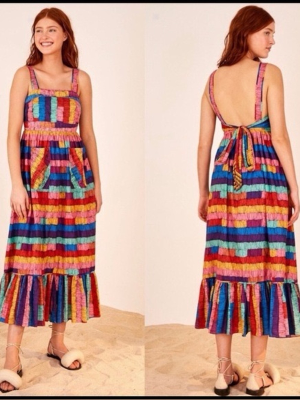 Farm Rio Soleil Embroidered Maxi Dress - Picture 2 of 4